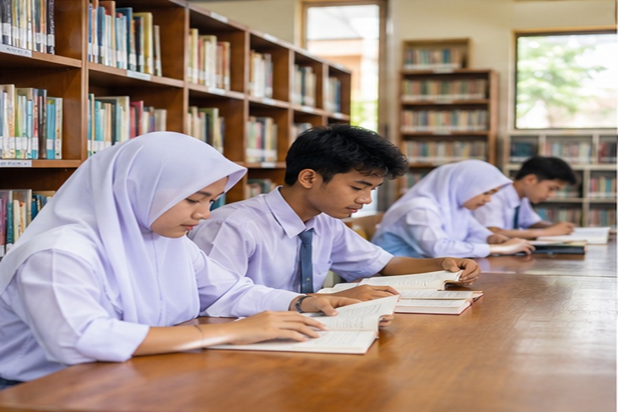 Kegiatan di perpustakaan